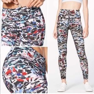 Lululemon Wunder Under HR Tight 28” Leggings Size 4 Culture Clash Multi Black